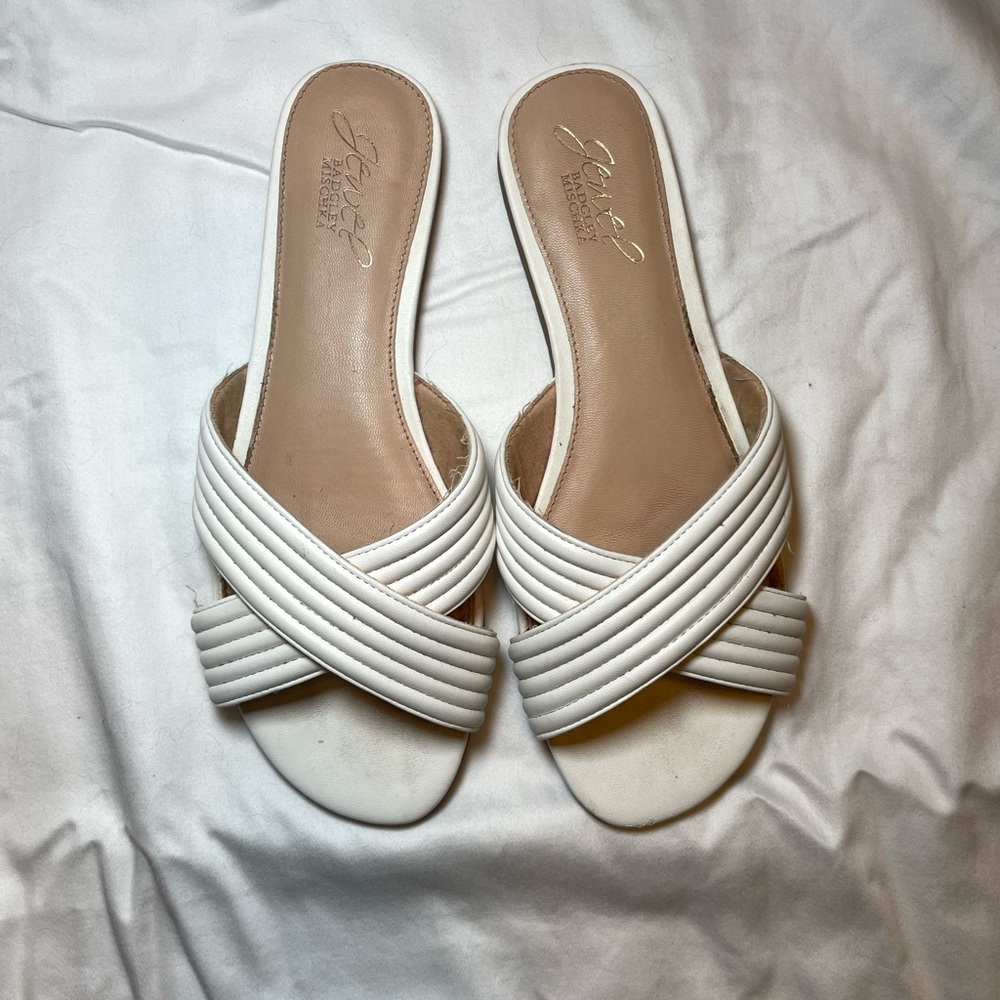 White Jewel Badgley Mischa Slide Sandals